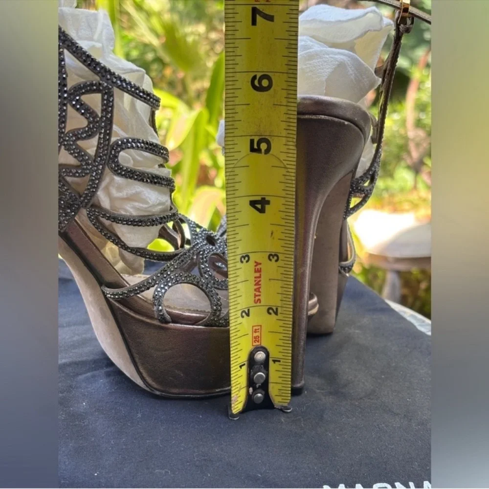 Sergio Rossi crystal strappy platform heels - Picture 6 of 7